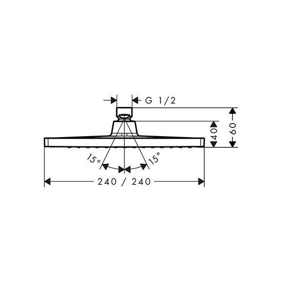 Верхний душ Hansgrohe Crometta 26726000, Цвет производителя: хром, фото 2
