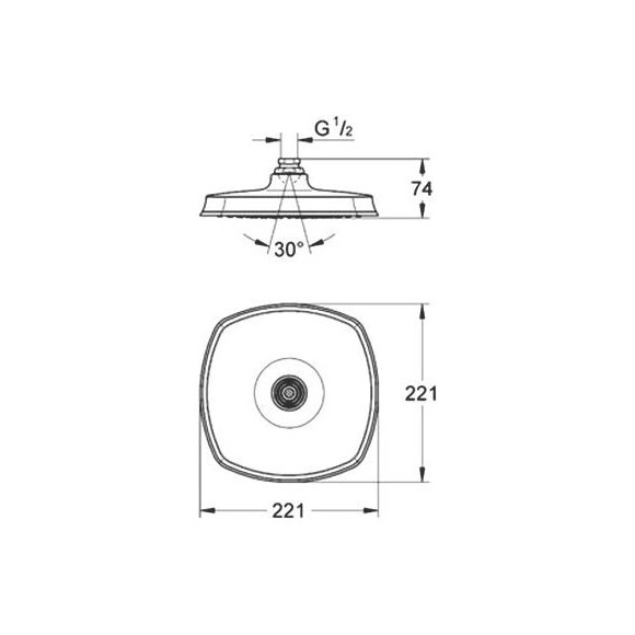 Душова лійка Grohe Grandera 27974IG0, фото , изображение 2