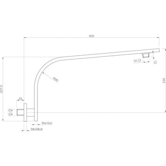 Хромований тримач Imprese SH01-3010400B, фото , изображение 2