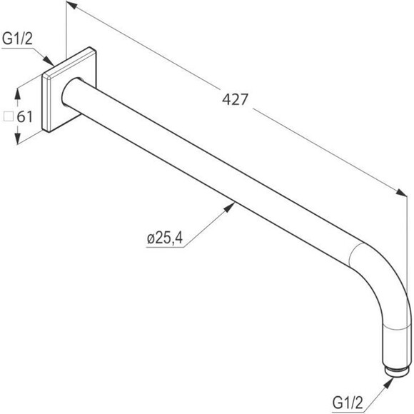 Кронштейн для верхнего душа Kludi A-Qa 665340500, фото 3