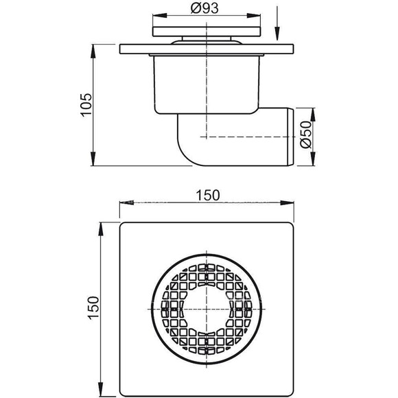 Трап із гідрозатвором Alcaplast APV3, фото , изображение 2