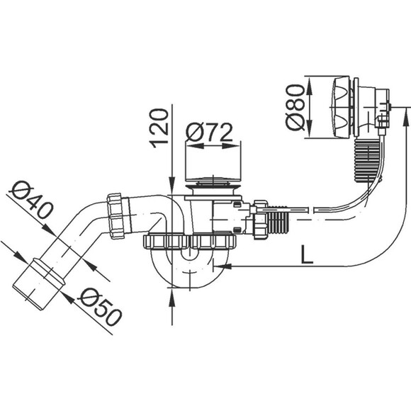 Автоматичний сифон Styron STY-536-AKD-83, фото , изображение 2