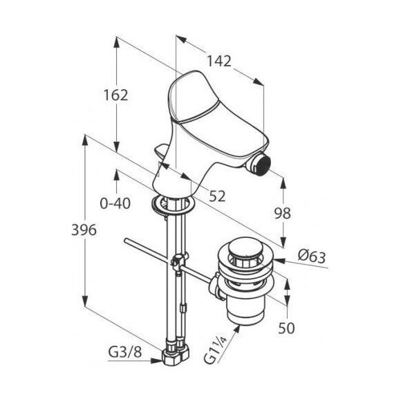 Смеситель для биде Kludi Ambienta 532160575, фото 3