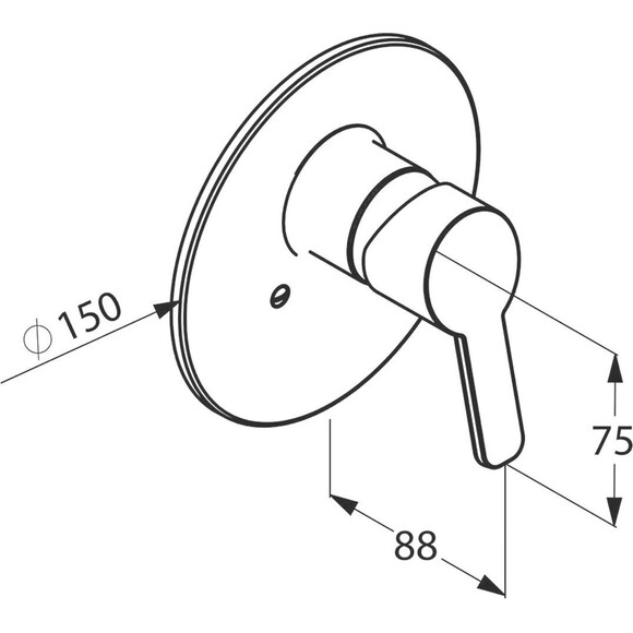 Внешняя часть смесителя для душа Kludi Logo Neo 374200575, фото 2