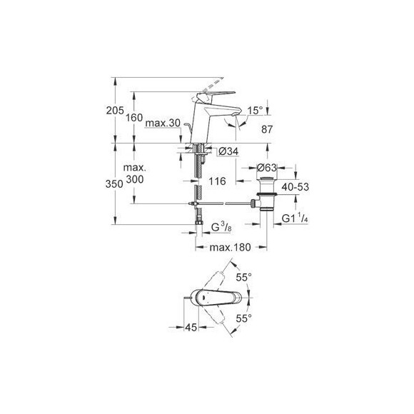 Змішувач Grohe Eurodisc Cosmopolitan 33190002, фото , изображение 4