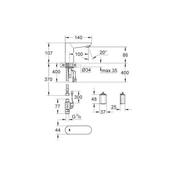 Змішувач сенсорний Grohe Euroeco 36271000, фото , изображение 5