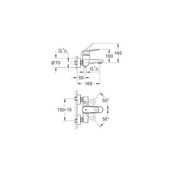 Смеситель для ванны Grohe Europlus 33553002, фото 3