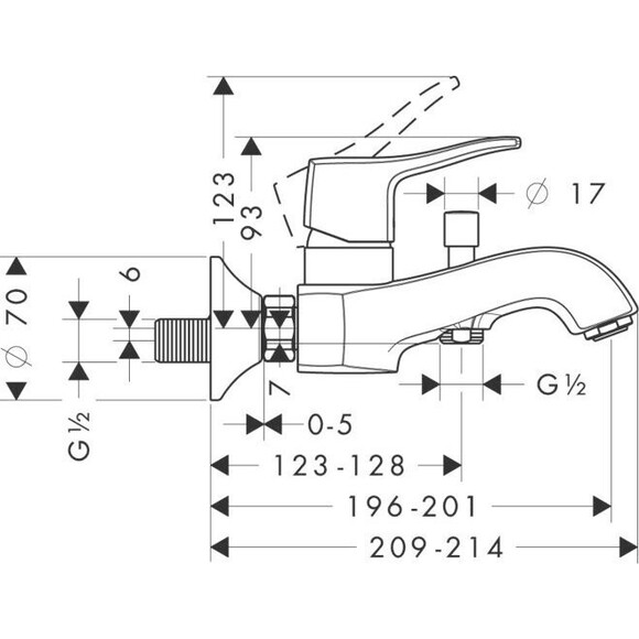 Змішувач Hansgrohe Metris Classic 31478000, фото , изображение 3