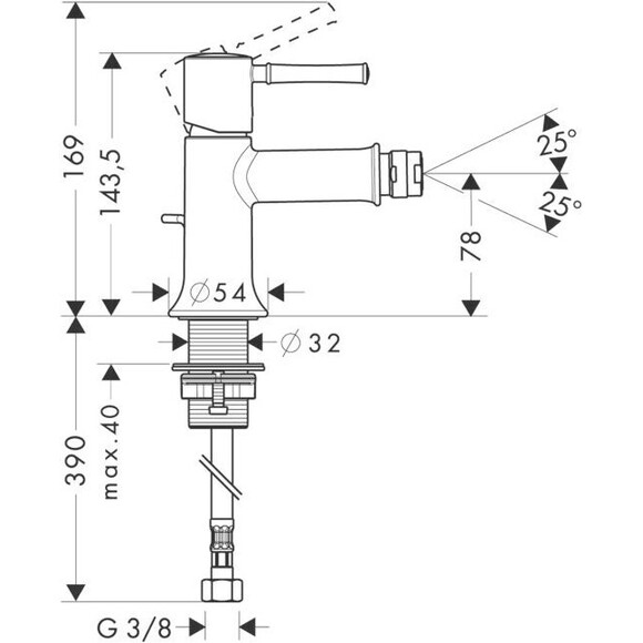 Змішувач для біде Hansgrohe Talis Classic 14120000, фото , изображение 2