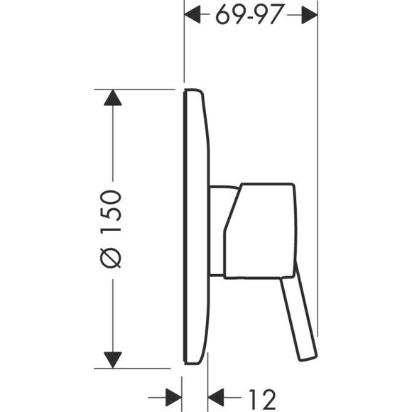 Зовнішня частина змішувача Hansgrohe Talis S 32635000, фото , изображение 2