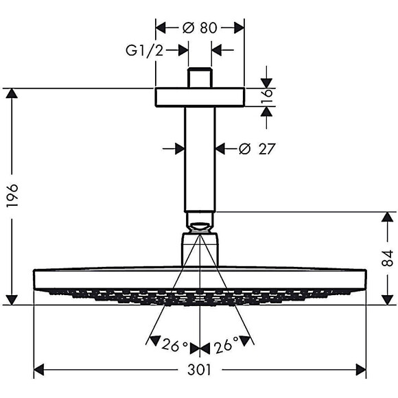 Душ Hansgrohe Raindance 27337400, фото 3