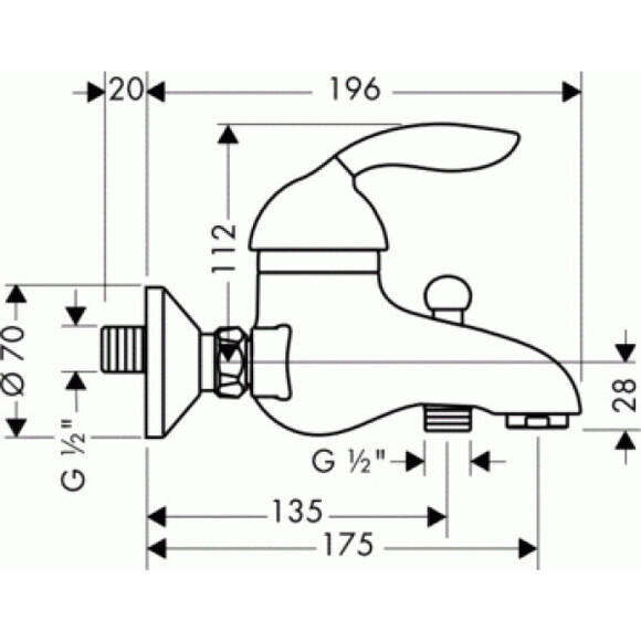 Смеситель для ванны Axor 34400530, фото 2