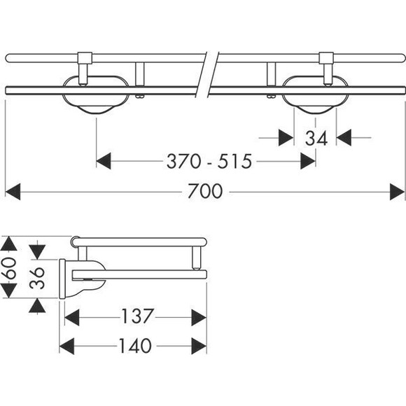 Полочка Axor Terrano 40352000, фото 2