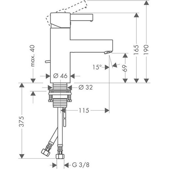 Змішувач для раковини Axor Steel 35002800, фото , изображение 2