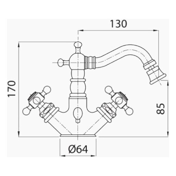 Смеситель для биде Bugnatese Arcadia ARCBR8344, фото 2