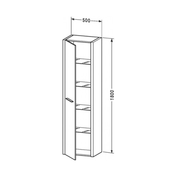 Пенал Duravit 2Nd Floor 9156R65, фото , изображение 2