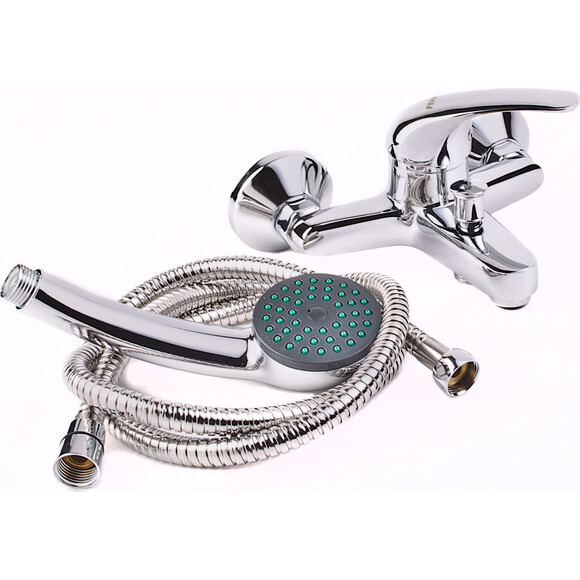 Змішувач для ванни Ferro Vasto Chrome BVA11 (з лійкою та шлангом), фото , изображение 2