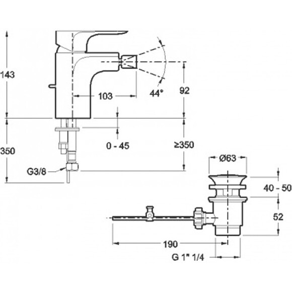 Смеситель Jacob Delafon Aleo E72279-CP, фото 2