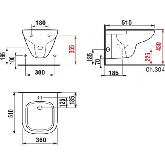 Биде Jika Olymp Deep H8306120003041, фото 2