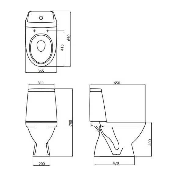 Унітаз компакт із вертикальним стоком Kolo Modo L39004000, фото , изображение 4