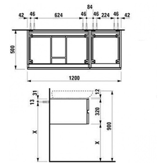 Підвісна тумба Laufen Alessi One H4241700976301 (без раковини), фото , изображение 2