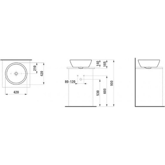 Вільний умивальник Laufen Pro B H8129620001091, фото , изображение 5