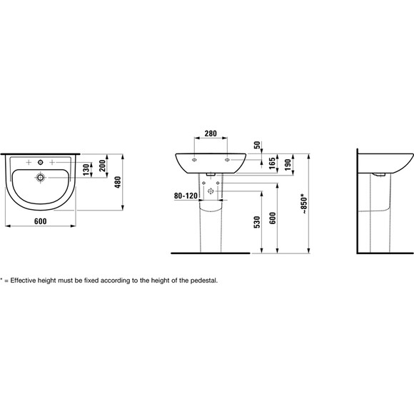 Раковина у ванну Laufen Pro B H8109520001041, фото , изображение 4