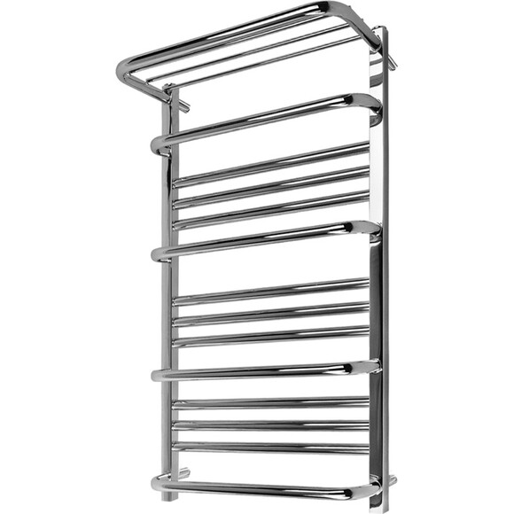 Водяной полотенцесушитель Mario Премиум Люксор 1.2.2000.03.P (4820111353330, 800x530, хром/белый глянец/черный матовый/графит/золото, с полкой), фото 4