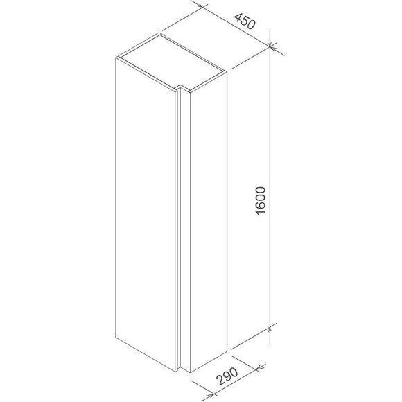 Пенал у ванну Ravak SB 10° X000000753 (45 см, темний горіх, універсальне відкриття дверей, підвісний), фото , изображение 2