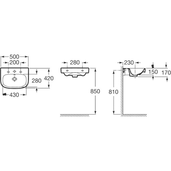 Раковина керамічна Roca Debba A325996000, фото , изображение 2