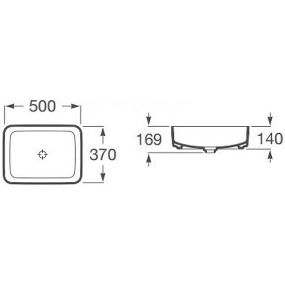 Раковина Roca Inspira Square A327530000 (50x37 см), фото , изображение 2