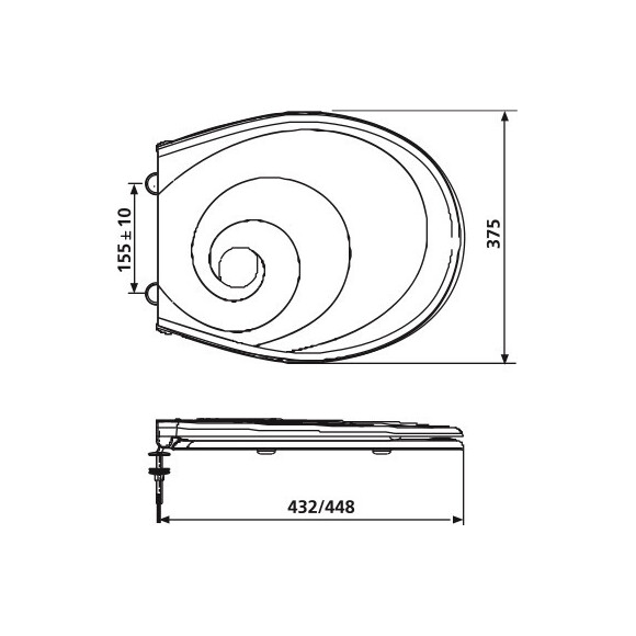 Сидіння для унітазу Sanit 56.035.01.0000, фото , изображение 2