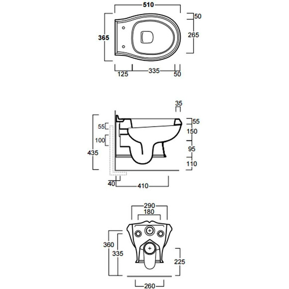 Унитаз настенный без сиденья Simas Arkade AR841, фото 2