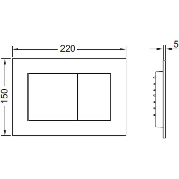 Клавіша змиву Tece Now 9240400 (біла глянсова), Колір виробника: білий глянець, фото , изображение 2