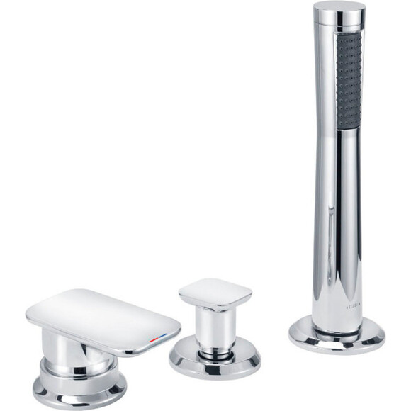 Смеситель на борт ванны Kludi E2 494260575 (на три отверстия), фото 