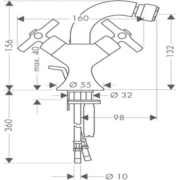 Двухвентильный смеситель Hansgrohe Axor Terrano 37230810, фото 2
