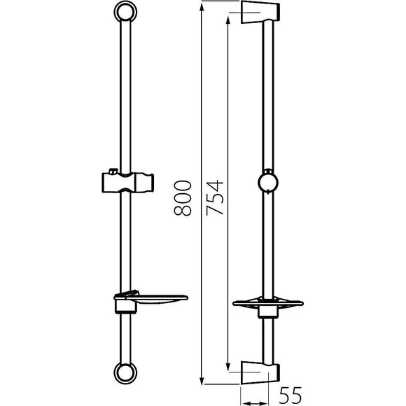 Душевой гарнитур Ferro Casa Chrome N305 (с мыльницей), фото 2