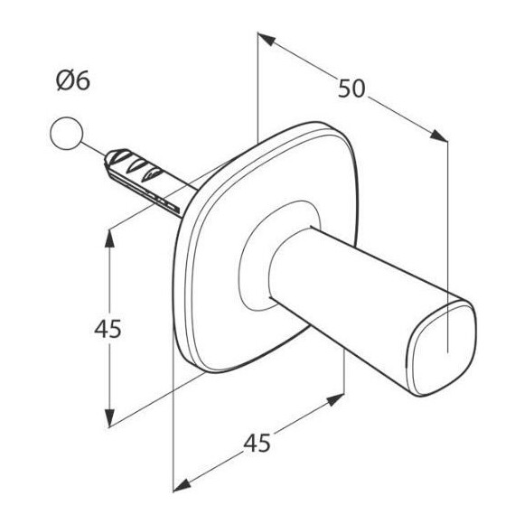 Гачок одинарний Kludi Ambienta 5398405, фото , изображение 2