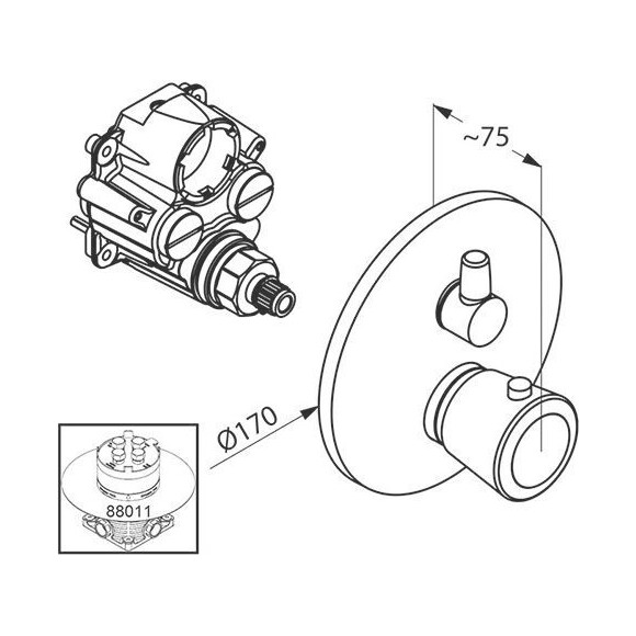 Центральный термостат Kludi Ambienta 538350575, фото 2
