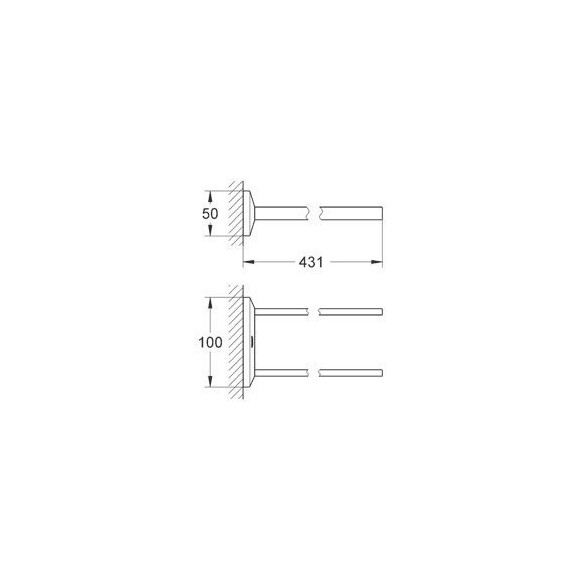 Тримач для рушника Grohe Allure Brilliant 40496000, фото , изображение 2