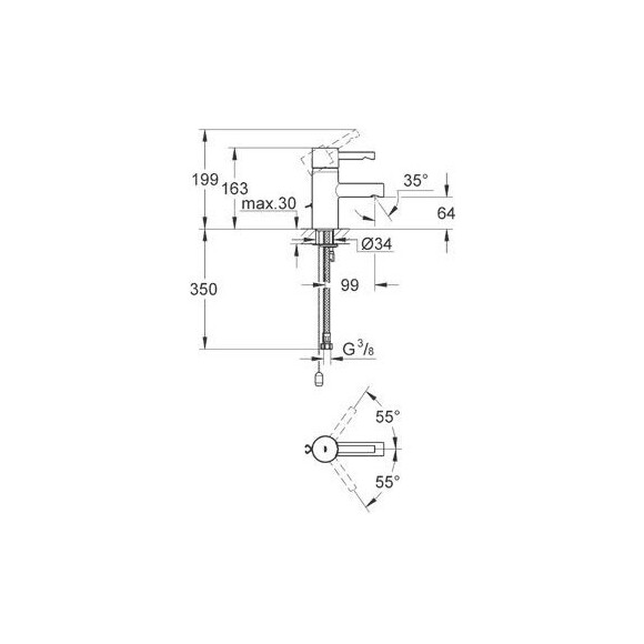 Змішувач для раковини Grohe Essence 33596000, фото , изображение 5