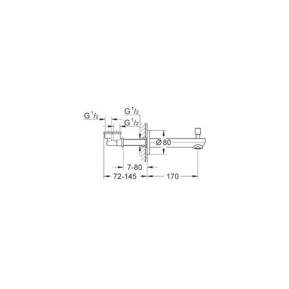 Излив для ванны Grohe Eurosmart Cosmopolitan 13262000, фото 2