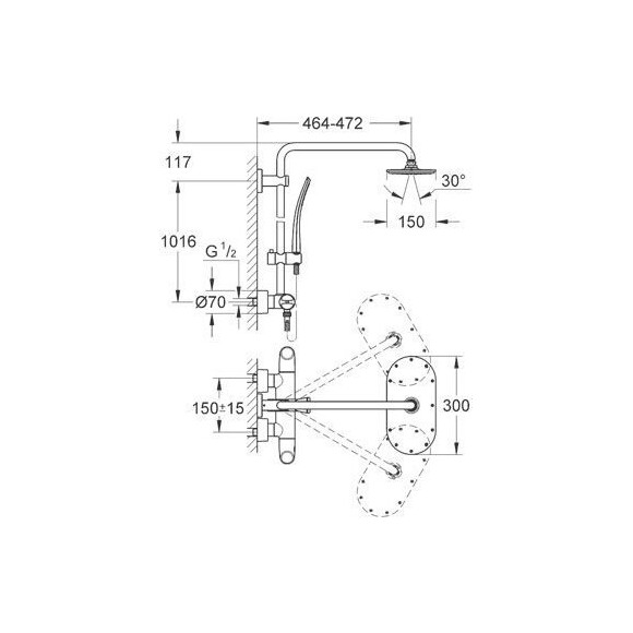 Душова система Grohe Rainshower 27472000, фото , изображение 6