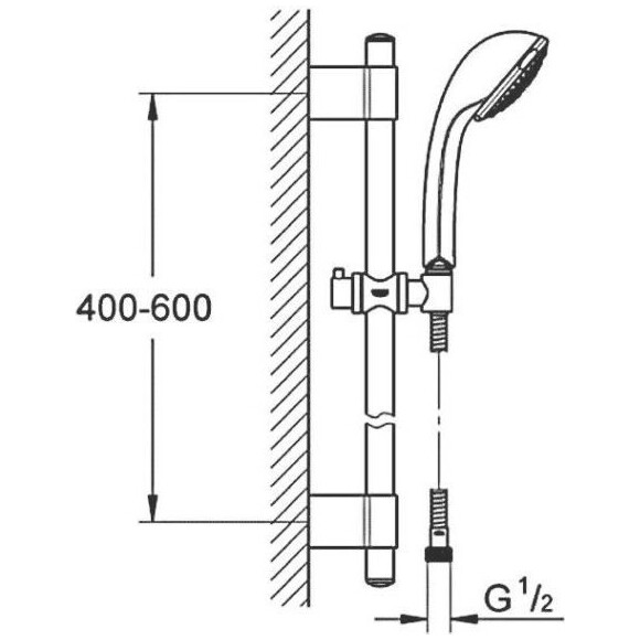 Душовий гарнітур на три режими Grohe Relexa 28942000, фото , изображение 2