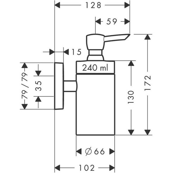 Дозатор для мила Hansgrohe Puravida 41503000, фото , изображение 2