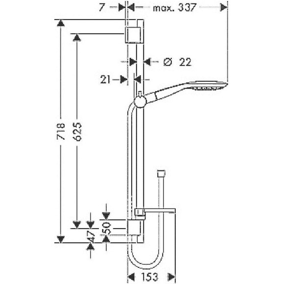 Душовий гарнітур Hansgrohe Raindance 27856400, фото , изображение 2