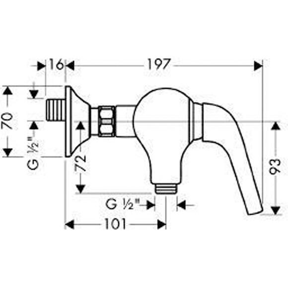 Смеситель для душа Hansgrohe Axor Terrano 37600810, фото 2