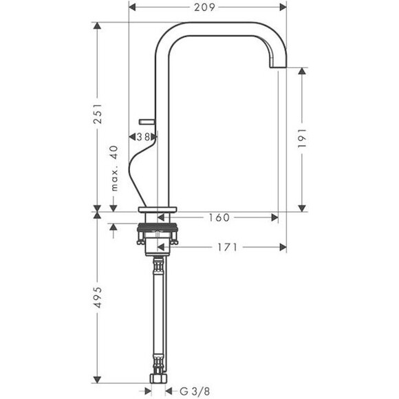 Змішувач для раковини Axor Citterio 39034000, фото , изображение 3