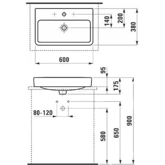 Раковина у ванну Laufen Pro S H8129530001041, фото , изображение 2