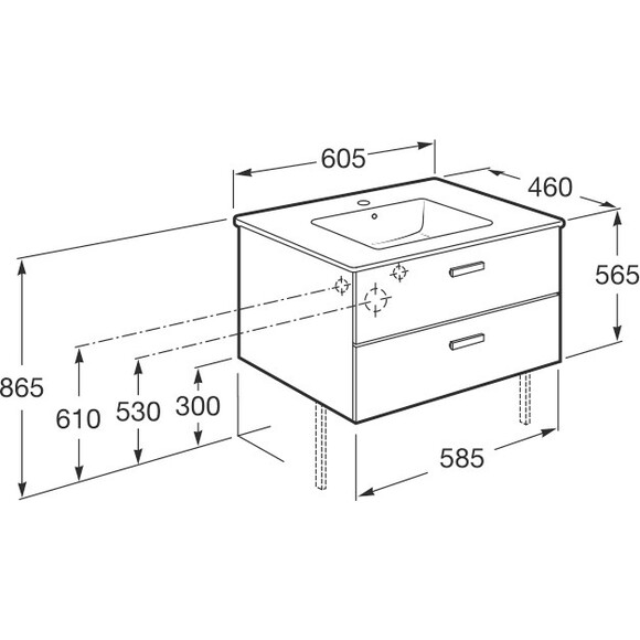 Тумба с раковиной Roca Victoria A855854422, фото 3